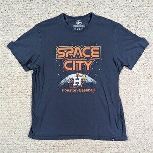 ’47 Houston Astros T-Shirt Mens XL Space City Navy Blue MLB Baseball Cotton Tee